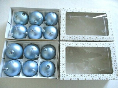 Details about   12 VINTAGE Mercury Glass Christmas Ornaments Blue Glitter Star GERMANY | eBay US