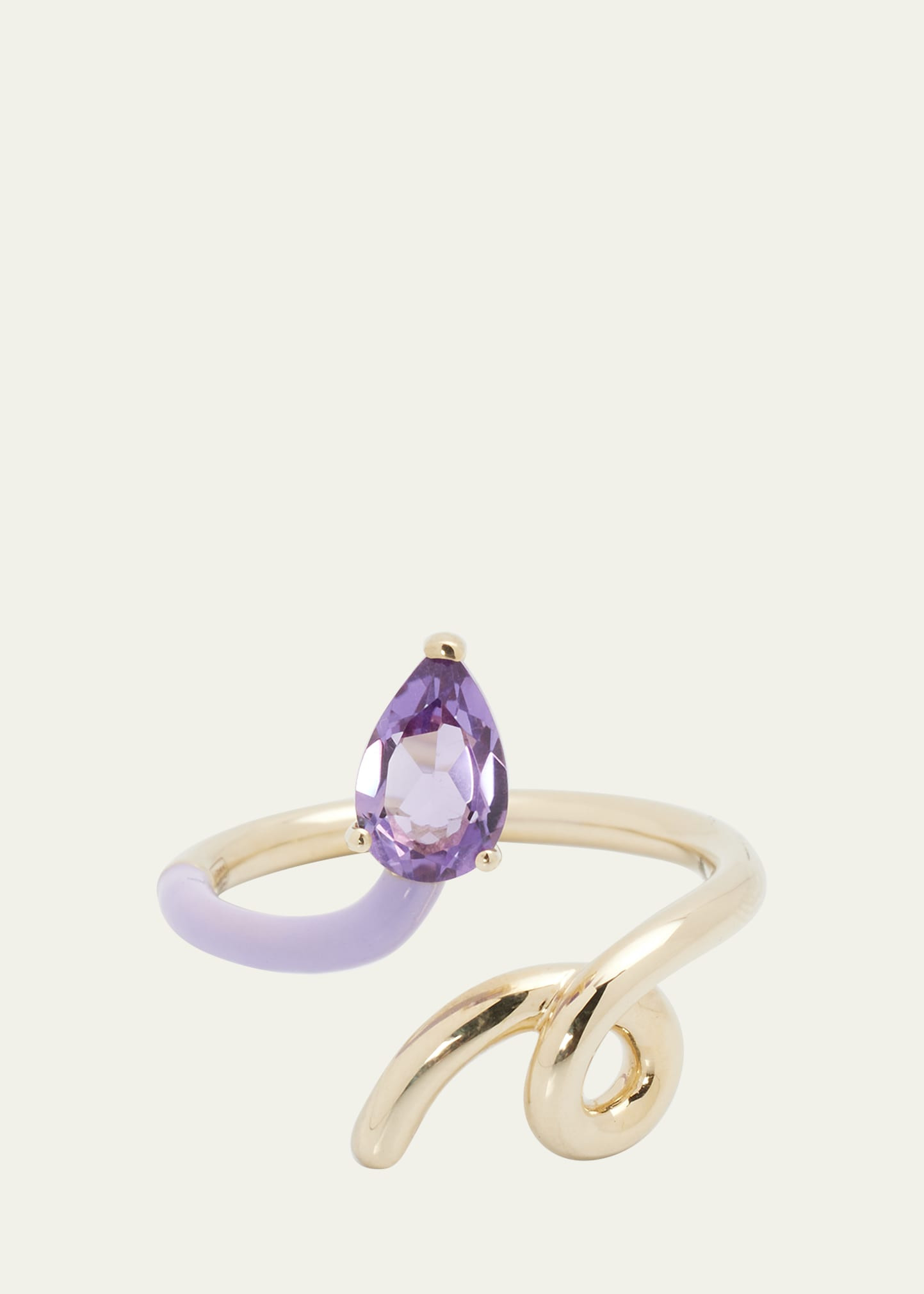 Bea Bongiasca B Vine Ring with Hand-Painted Enamel and Amethyst | Bergdorf Goodman
