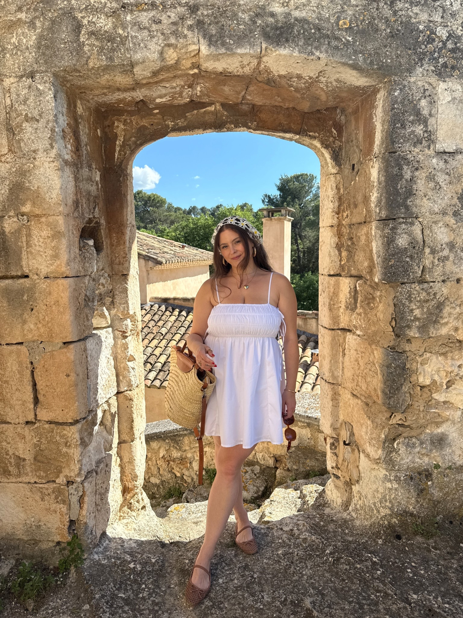 Abercrombie smocked dress white size m 

Basket bag
Raffia flats 


#LTKStyleTip #LTKMidsize #LTKFindsUnder50