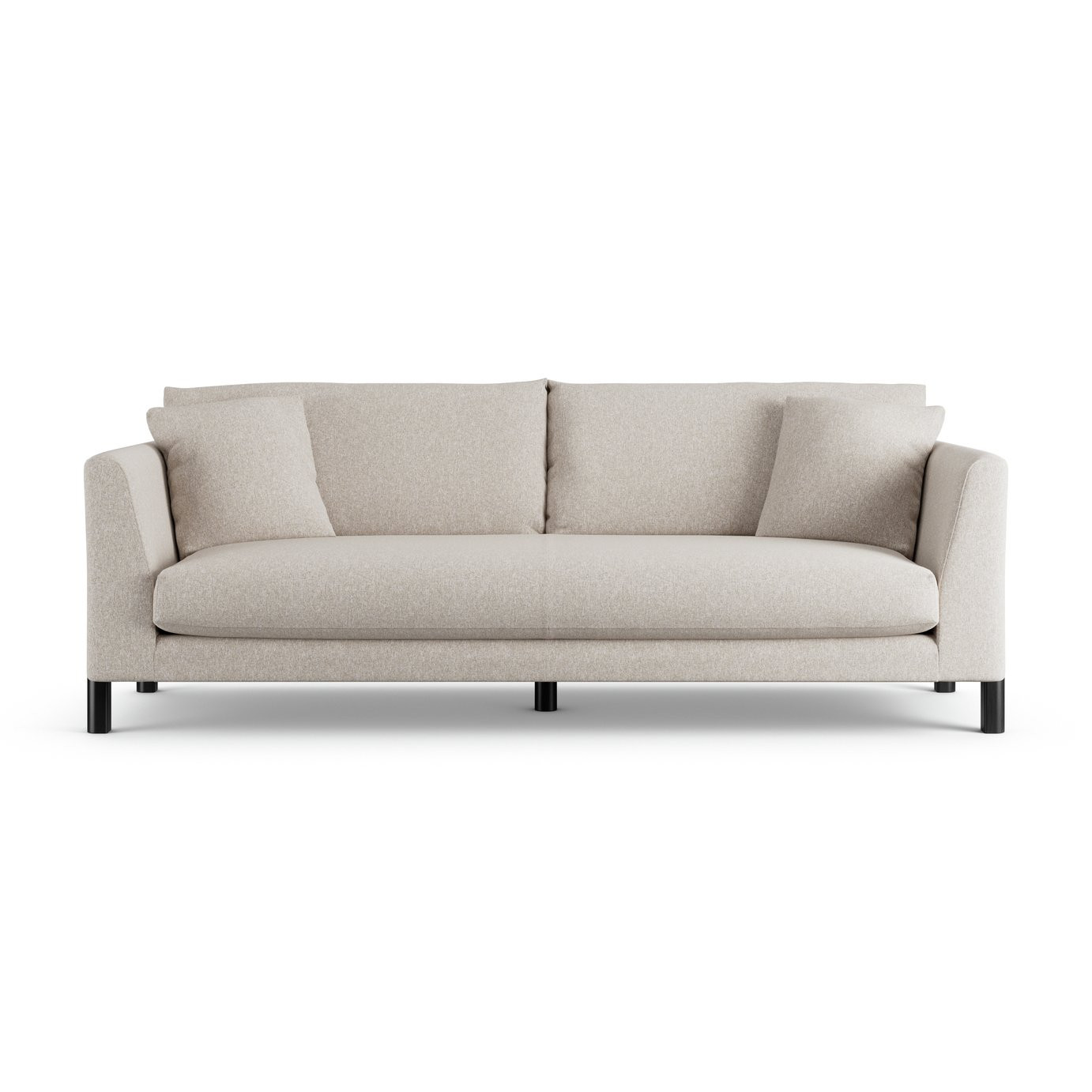 Habitat Aston Fabric 4 Seater Sofa - Natural - Black Leg | argos.co.uk
