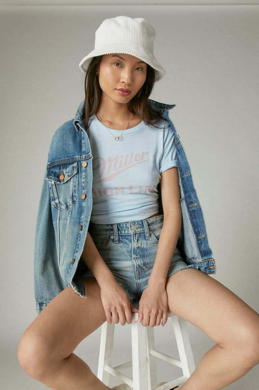 miller highlife classic crew tee | Lucky Brand