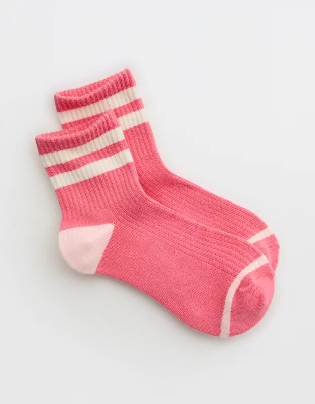 Aerie Striped Quarter Socks | Aerie