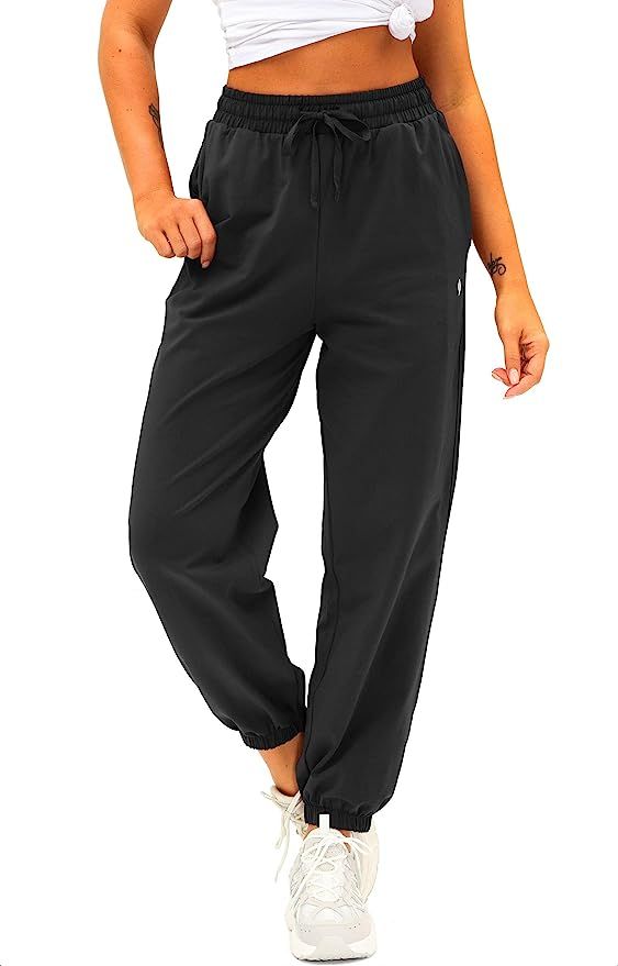 Women's Cotton Sweatpants High Waisted Pants with Pockets Athletic Fit Joggers for Women Lounge,J... | Amazon (US)