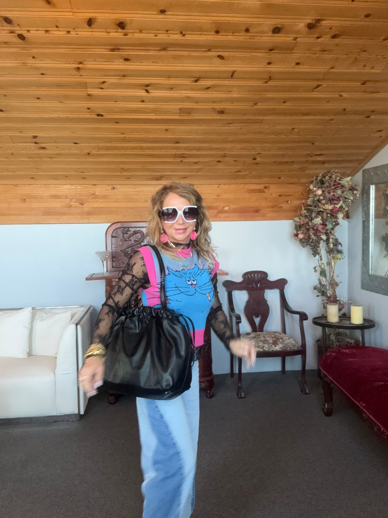 I just turned 45, now I feel like I need to figure out a new style for myself! America Eagle has the best petite friendly affordable jeans, plus they are all 30% off. I have tons of different styles and they all fit perfectly. Jeans today are low rise extra wide leg size 00 short, lace tops from Amazon, vest is from lazy oal & Angela Kirkwood vest runs a little small, wearing a small. Sandles are Amazon, and mixed jewelry. Purse is from Walmart it’s currently sold out 😭

#LTKPetite #LTKSpringSale #LTKOver40