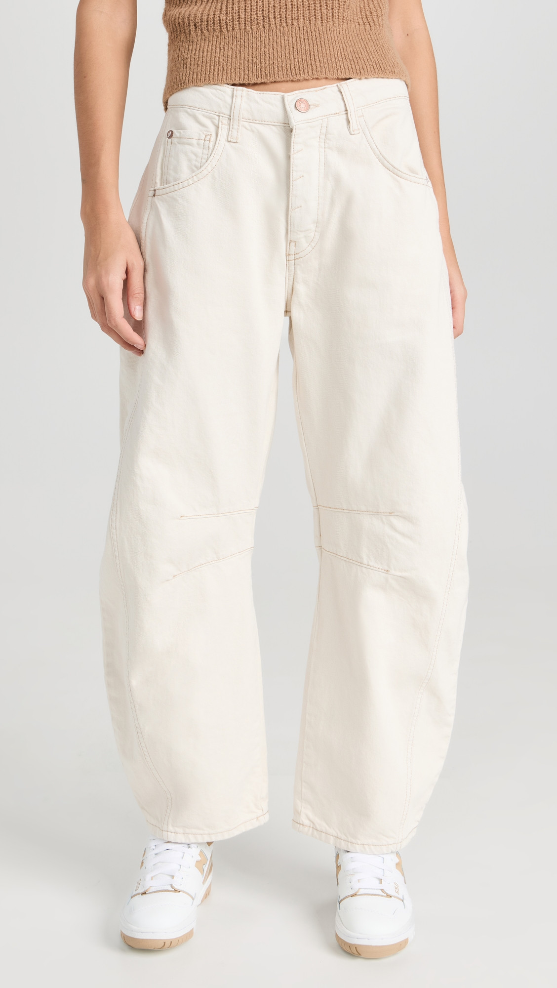Free People We The Free Good Luck Barrel Jeans Milk 30 | Shopbop