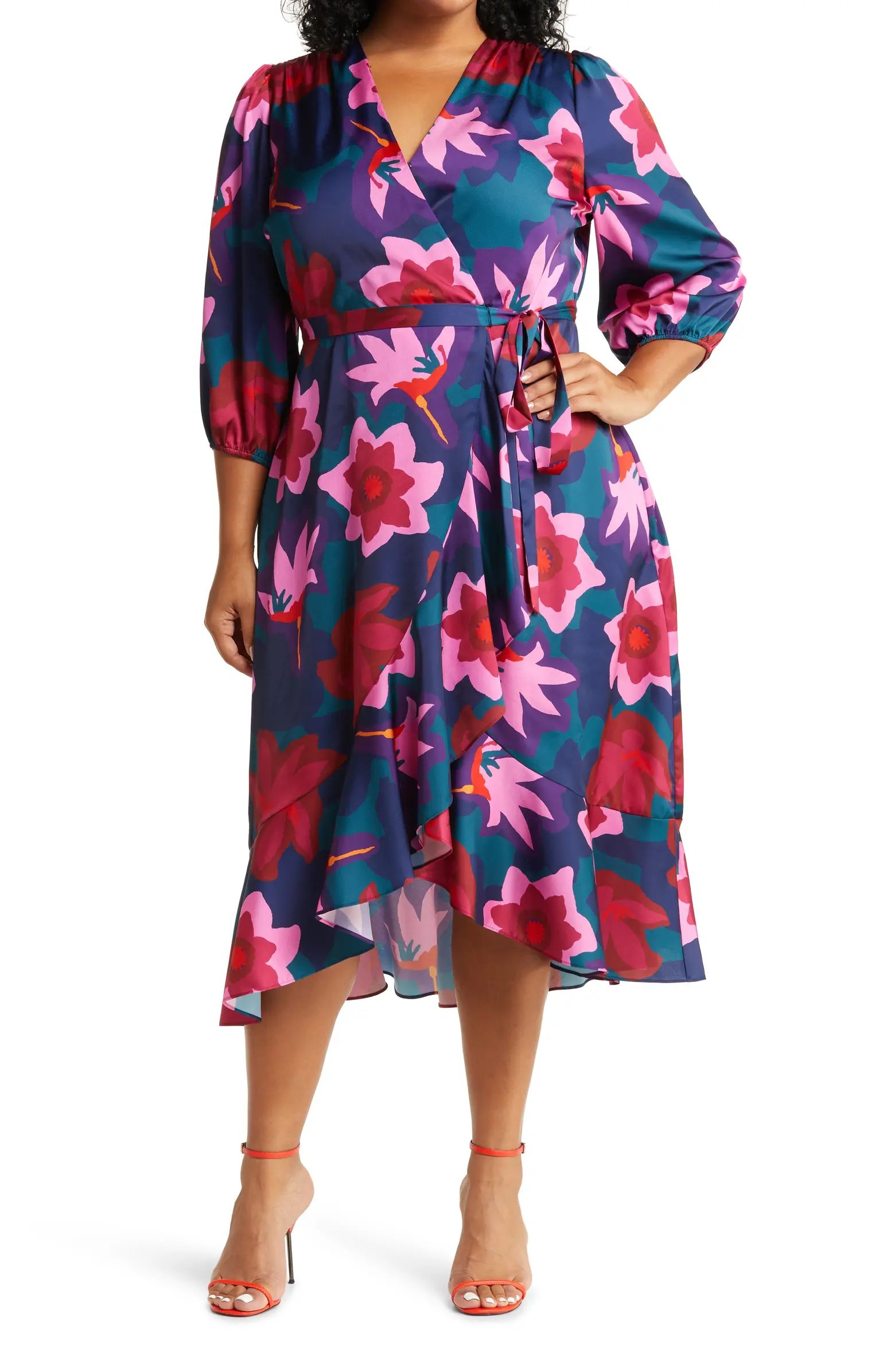 Matisse Floral High-Low Wrap Dress | Nordstrom