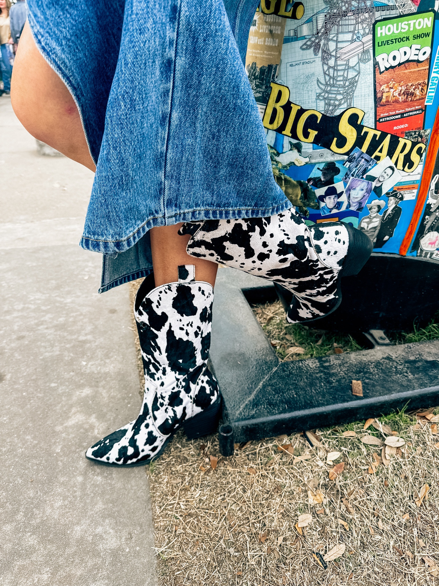 Cowhide black and white cowgirl boots - cowboy boots - booties - spring trends - western - Nashville - on sale - Shoebacca -dingo 

#LTKstyletip #LTKfindsunder50 #LTKsalealert