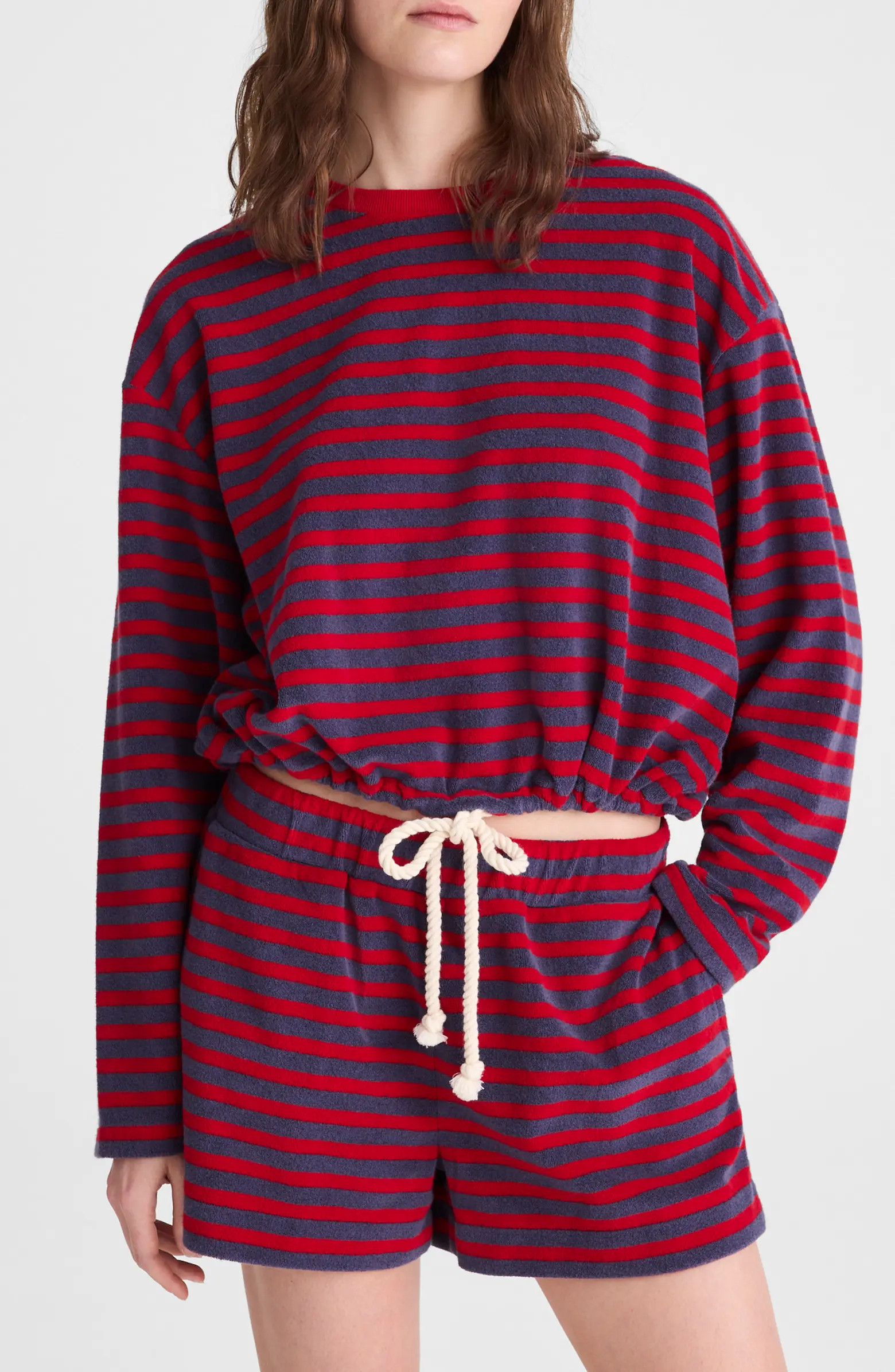 Madewell Tie-Waist Top in Terry | Nordstrom | Nordstrom