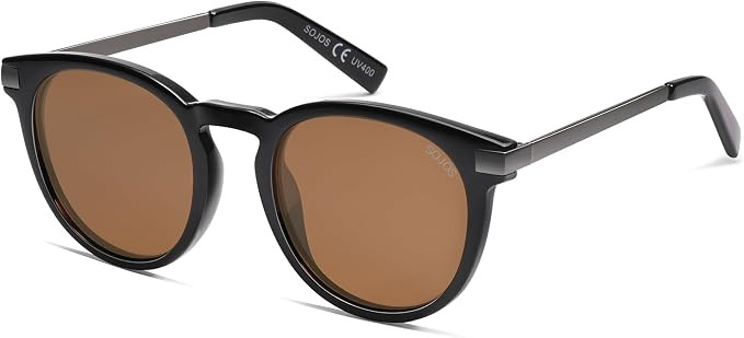 SOJOS Retro Round Polarized Sunglasses Womens Mens Classic Vintage Trendy Sunnies SJ2368 | Amazon (US)