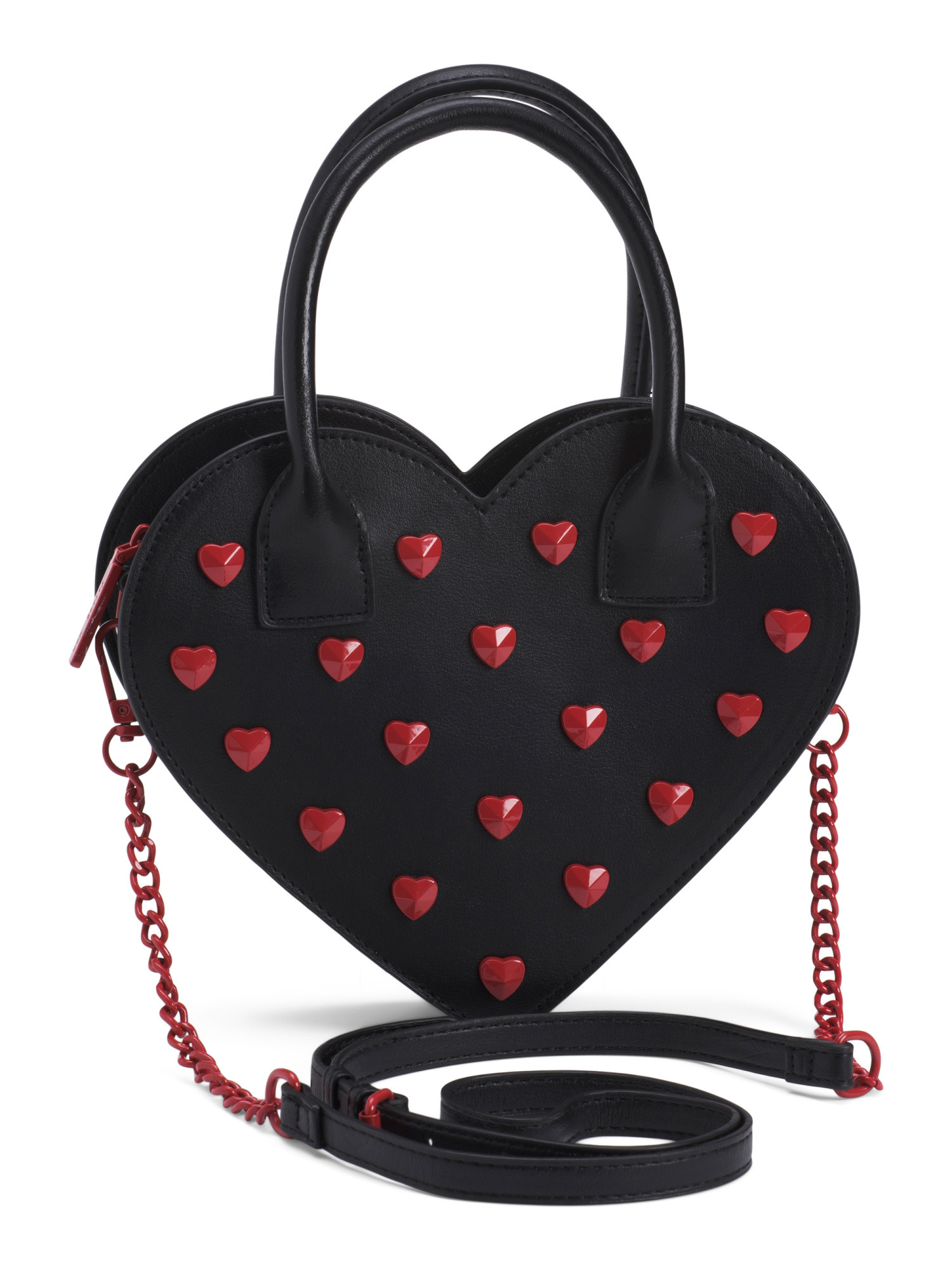 Heart Shaped Top Handle Crossbody With Heart Studs | Handbags | Marshalls | Marshalls
