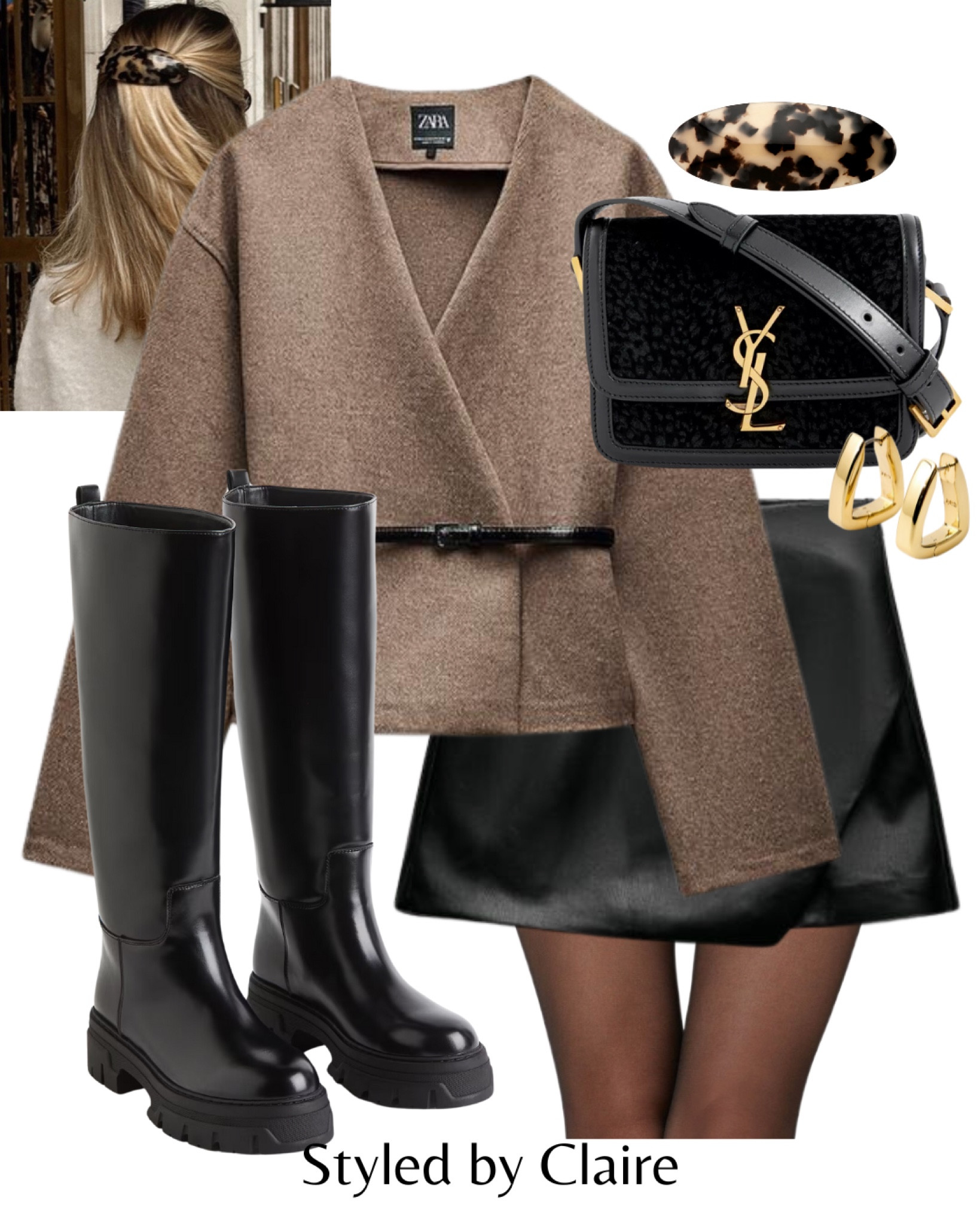 Chunky knee high boots🙋🏽‍♀️
Tags: zara tie belt cardigan faux leather look skort skirt tights calzedonia YSL shearling bag arket tortoise hair clip earrings date night fashion autumn winter inspo outfit ideas H&M chic women’s style parisian

#LTKbag #LTKautumn #LTKshoes