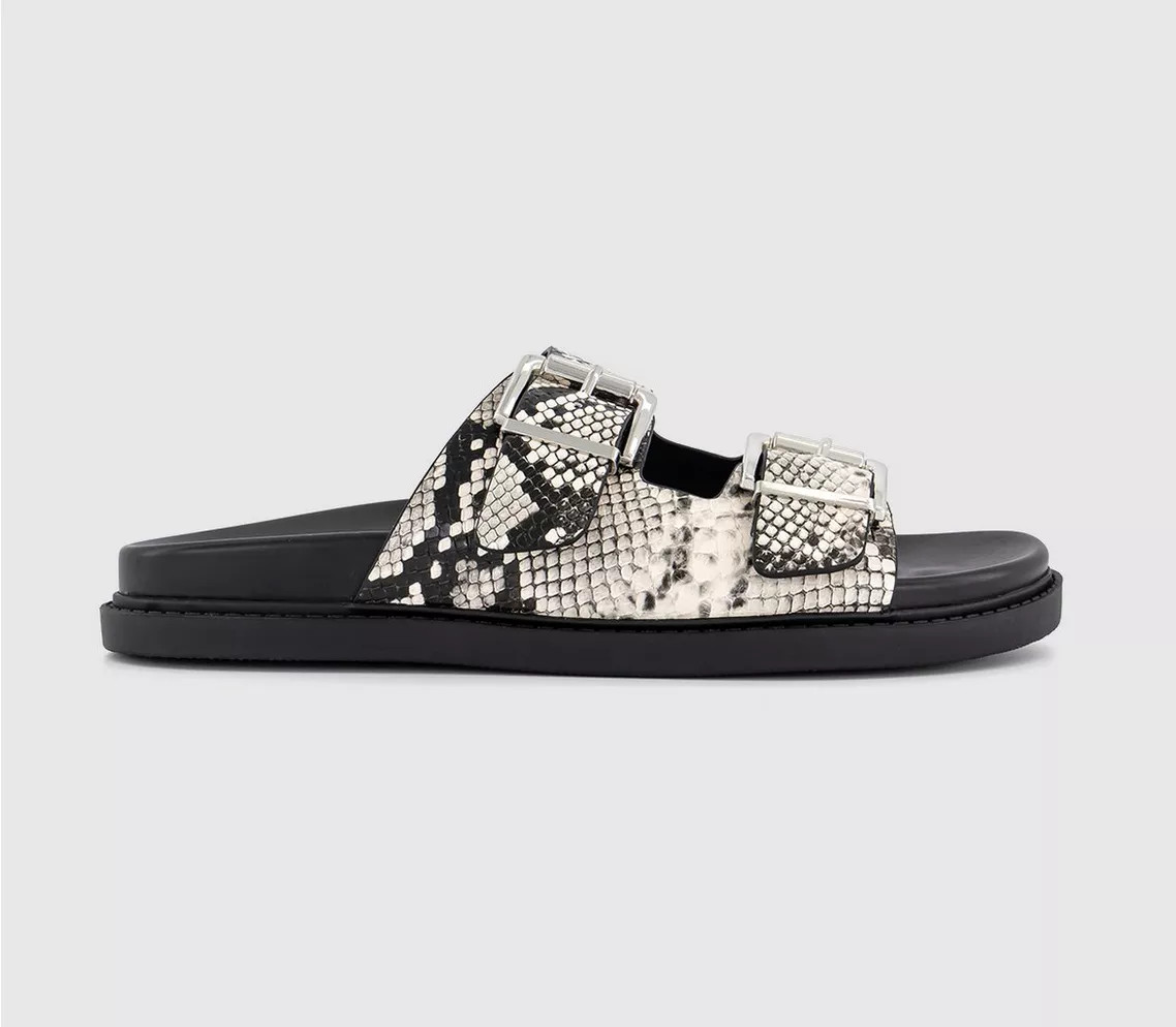 Shae Double Buckle Footbed Sliders | Office Shoes (UK)