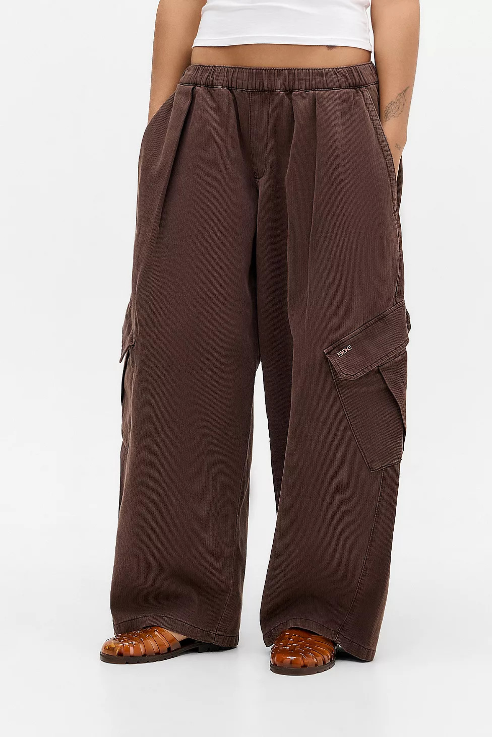 BDG Bobbi Textured Stripe Trousers | Urban Outfitters UK