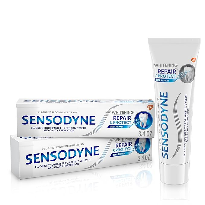 Sensodyne Repair and Protect Whitening Toothpaste, Toothpaste for Sensitive Teeth and Cavity Prev... | Amazon (US)
