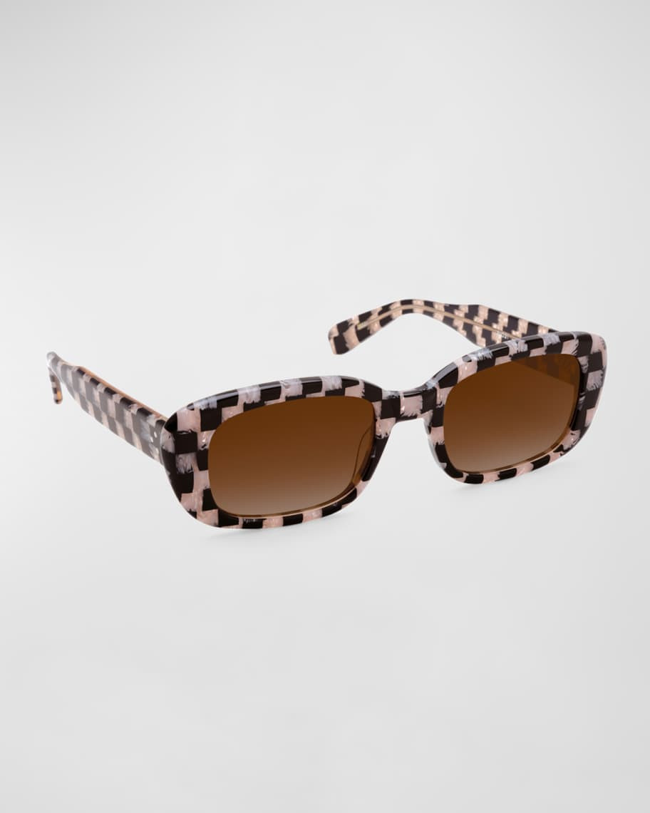 Milan Acetate Rectangle Sunglasses | Neiman Marcus