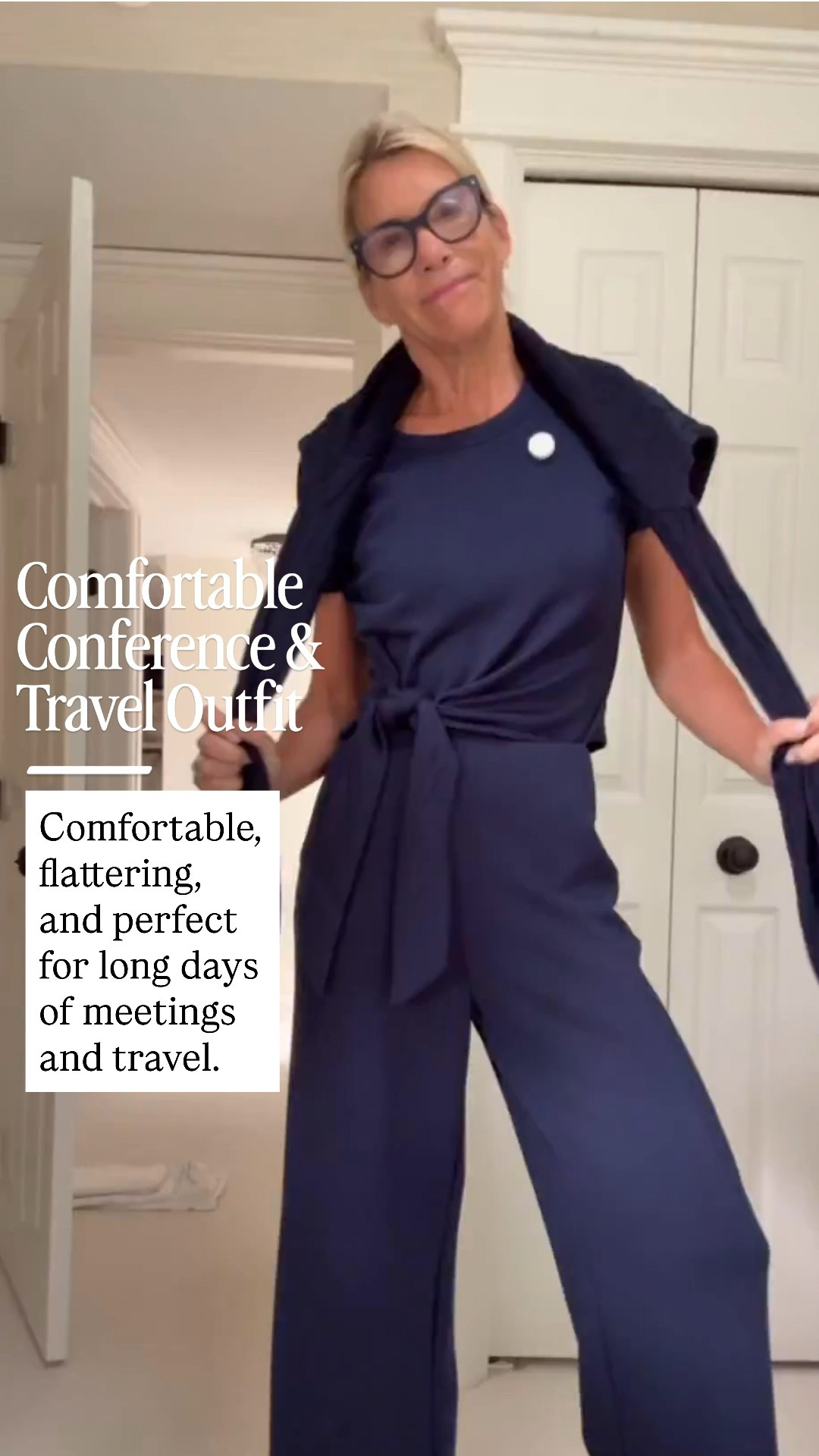 The SPANX Tie-Waist Jumpsuit is at the top of my packing list for conferences and travel. It’s comfortable enough to sit in all day, polished enough for meetings, and so easy to layer with a sweater when the conference rooms get chilly. Plus, the tie-waist design makes it as practical as it is flattering!

👩‍💻 LTK PRO TIPS
❤️ Heart = Support my posts ;-)
🔖 Save = Get sale & restock alerts for the things you love!
📋 Lists = Keep favorites organized (List ideas: Christmas, Birthdays, and Vacations!)
📲 Share = Send lists and products to a friend (or your daughters like me).
💬 Comment = Ask me anything, and I’ll answer. ;-)

#LTKootd #LTKTravel #LTKOver40