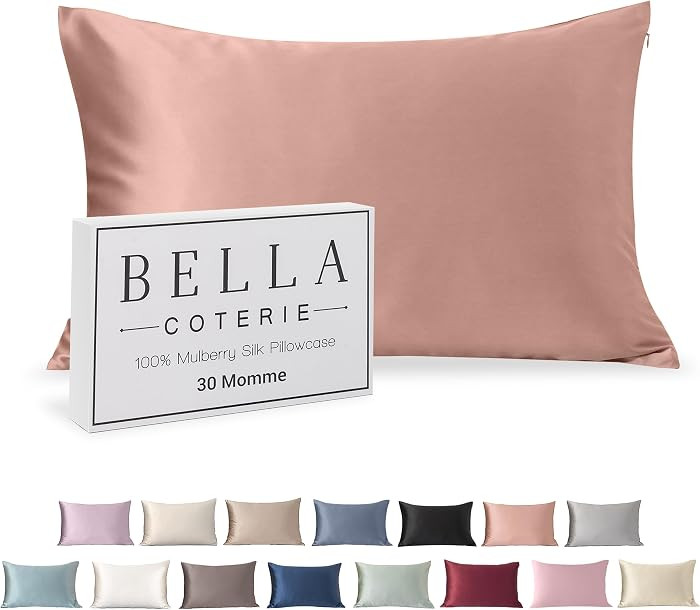 Bella Coterie Luxury Silk Pillowcase for Hair and Skin | 30 Momme | 100% Pure 6A Mulberry Silk | ... | Amazon (US)