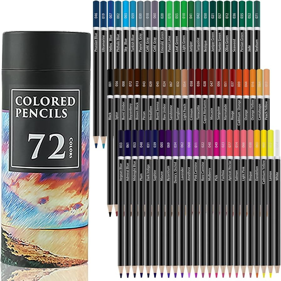 Yagol Colored Pencils for Adult Coloring Books, 72 Colored Professional Drawing Pencils, Art Supp... | Amazon (US)