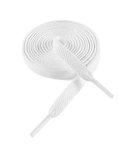 VSUDO 32" Flat White Shoe Laces for Sneakers, Shoelaces for Sneakers, Replacements Cordones para Tenis de Niño (1 Pair-White-80CM) | Amazon (US)