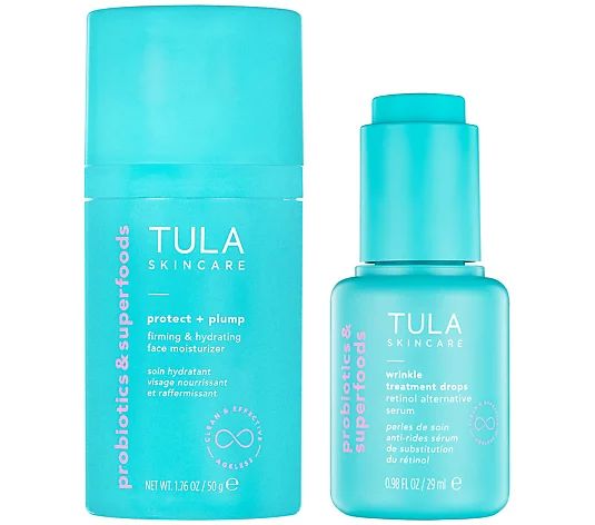 TULA Ageless Wrinkle Treatment Drops & Ageless Face Moisturizer | QVC