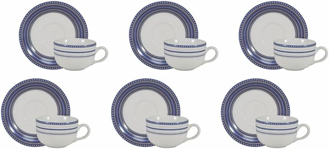 Estojo com 6 Xícaras de de Café com Pires. Modelo Redondo Voyage. Decoração Paula. Fabricado ... | Amazon (BR)