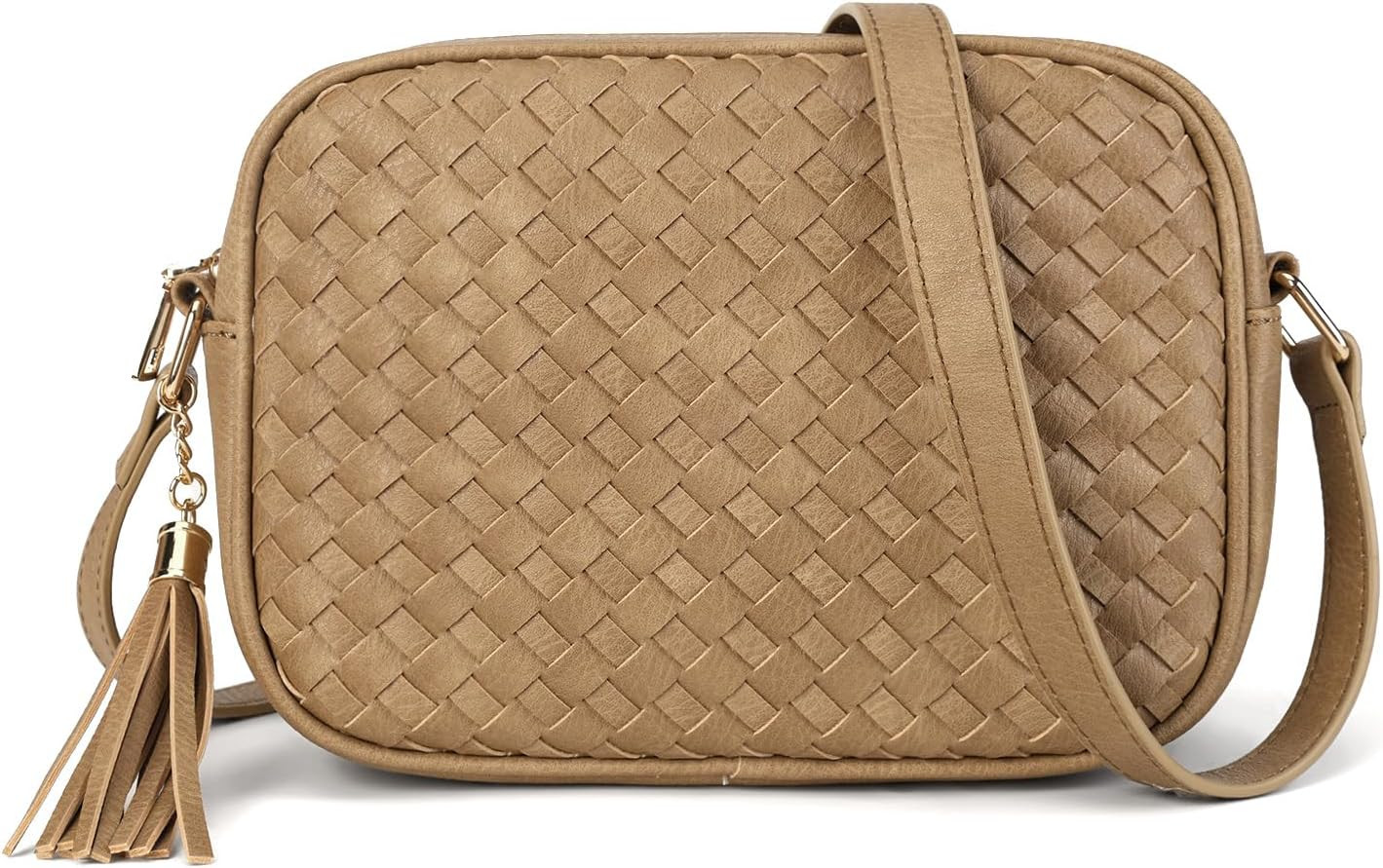 AFKOMST Woven Crossbody Bags for Women Small Boho Purse with Roomy Space | Amazon (US)