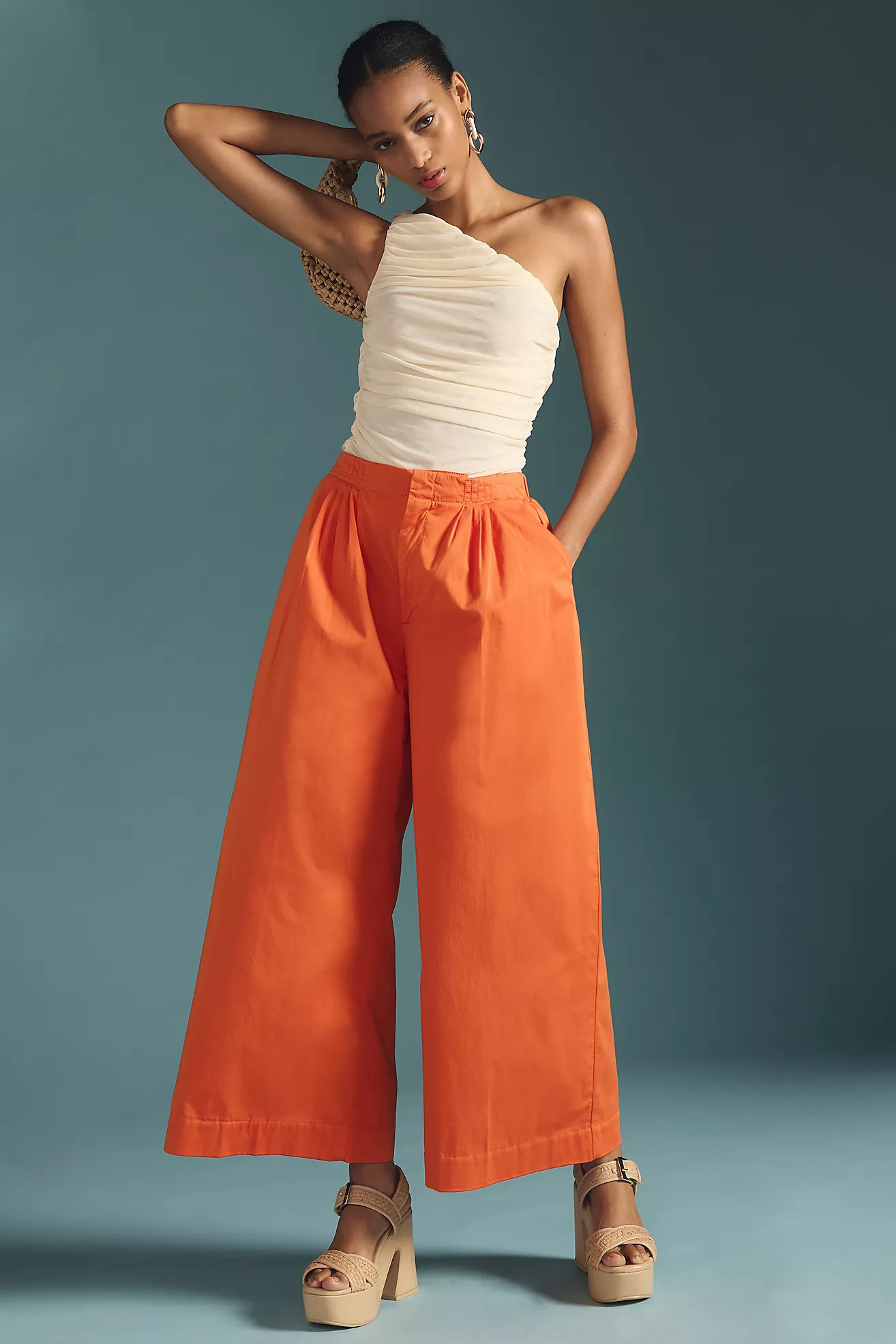 Maeve Slouchy Wide-Leg Trousers | Anthropologie (US)