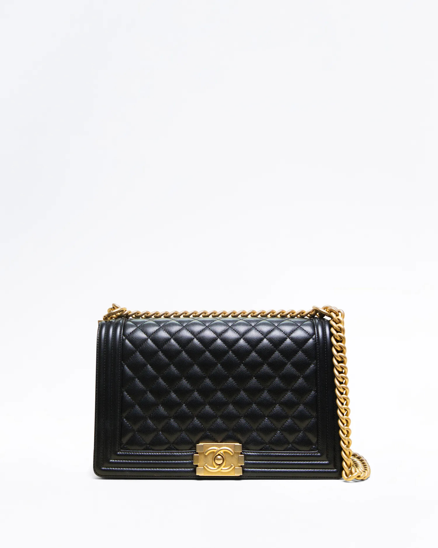 Caviar Quilted New Medium Boy Bag | Vivrelle