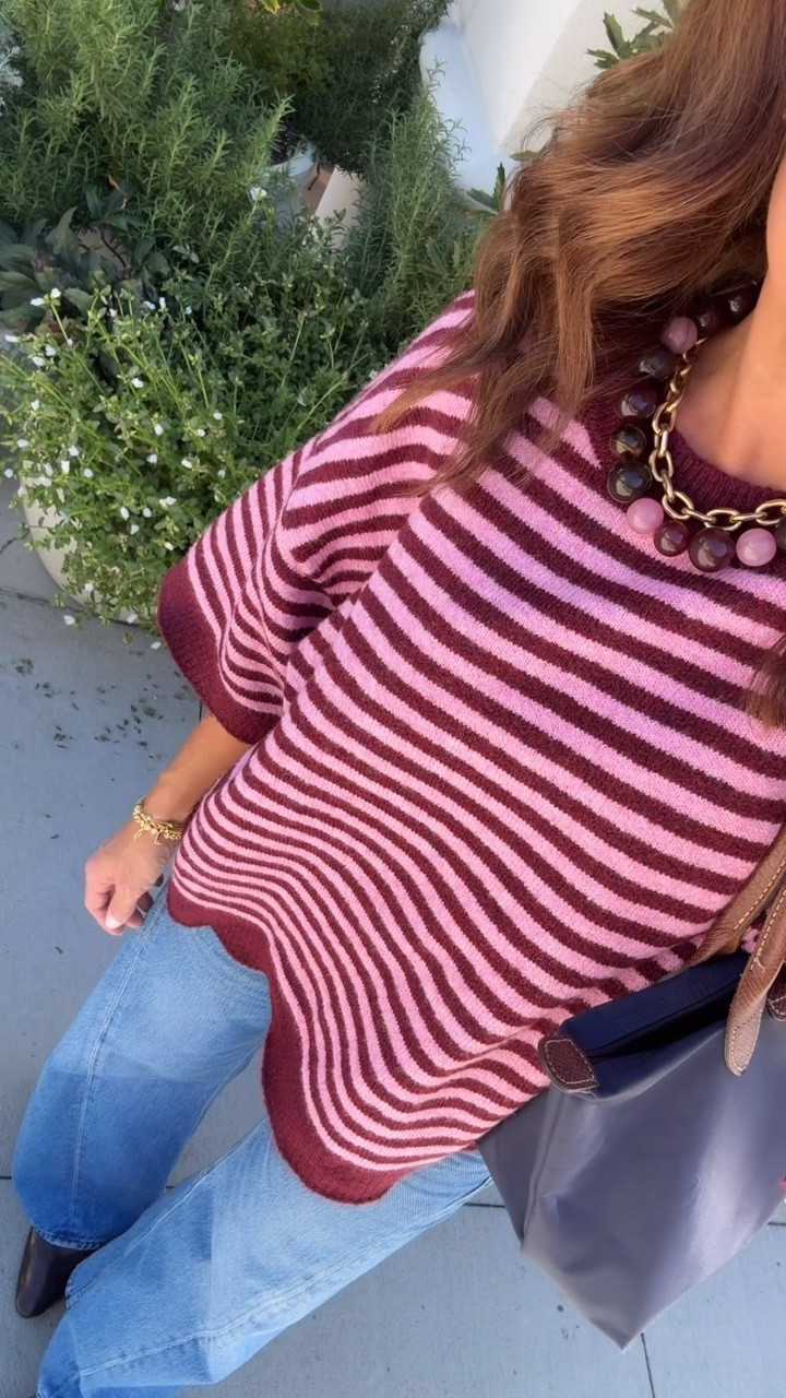 Today’s outfit. What I’m wearing. 
Sweater XS. Jeans TTS, 25 petite. Mules TTS.