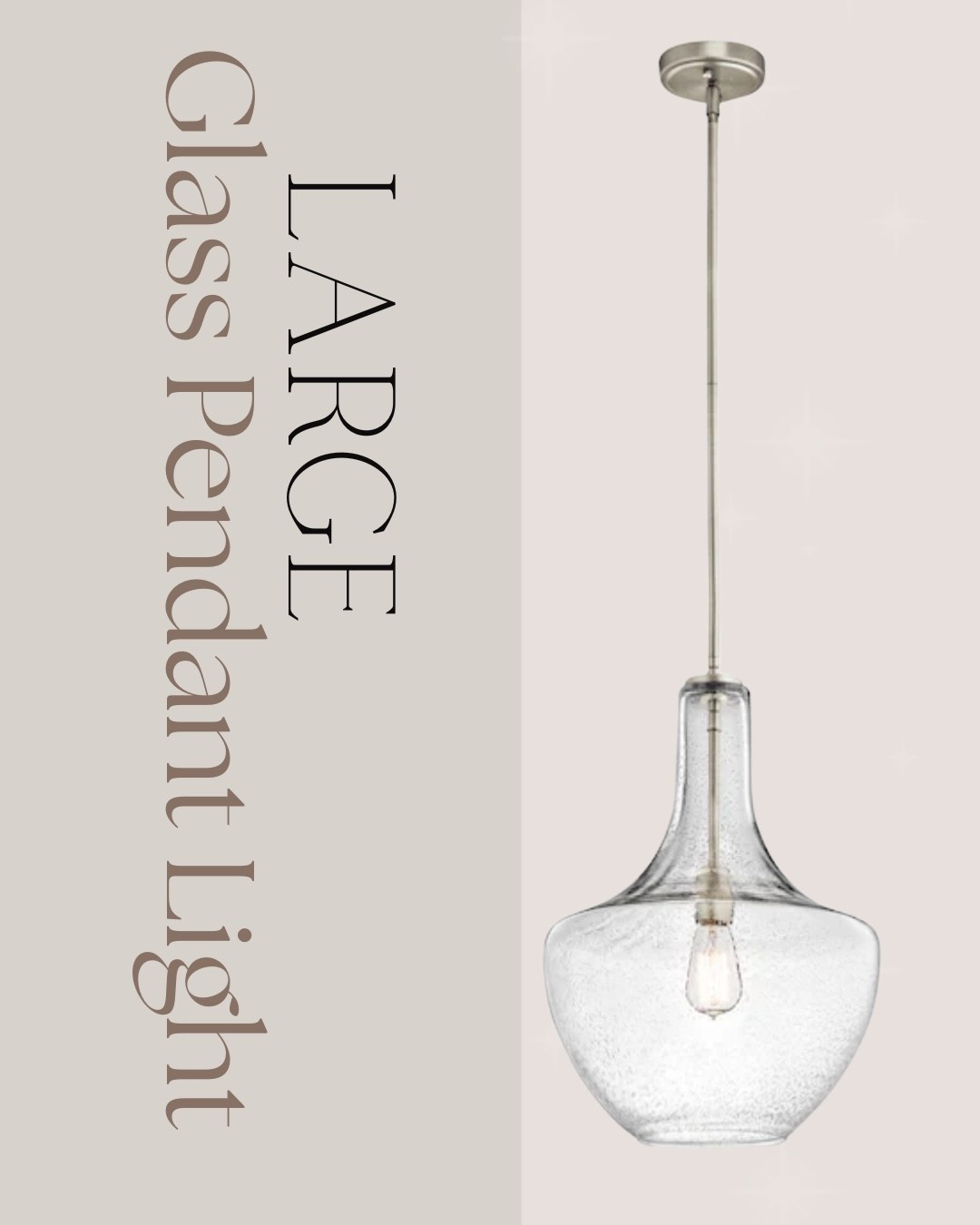 Seedy glass pendant light that works in any room
The soft glow feels warm without being too bright or harsh.
The subtle seeded texture and curved shape make this feel high end and timeless.

#pendantlight #homedecorfavorites #classicdecor #lightingdesign #interiors

 

#LTKHome