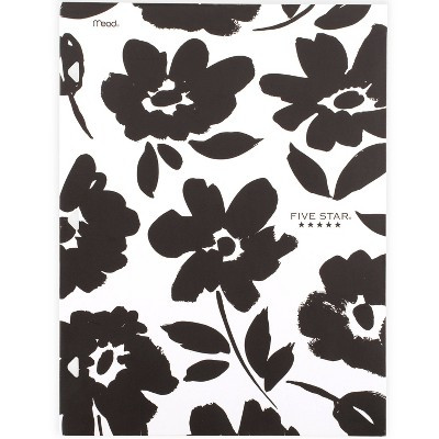 Five Star Fashion 4 Pocket Paper Folder Black and White Floral, School Supplies | Target