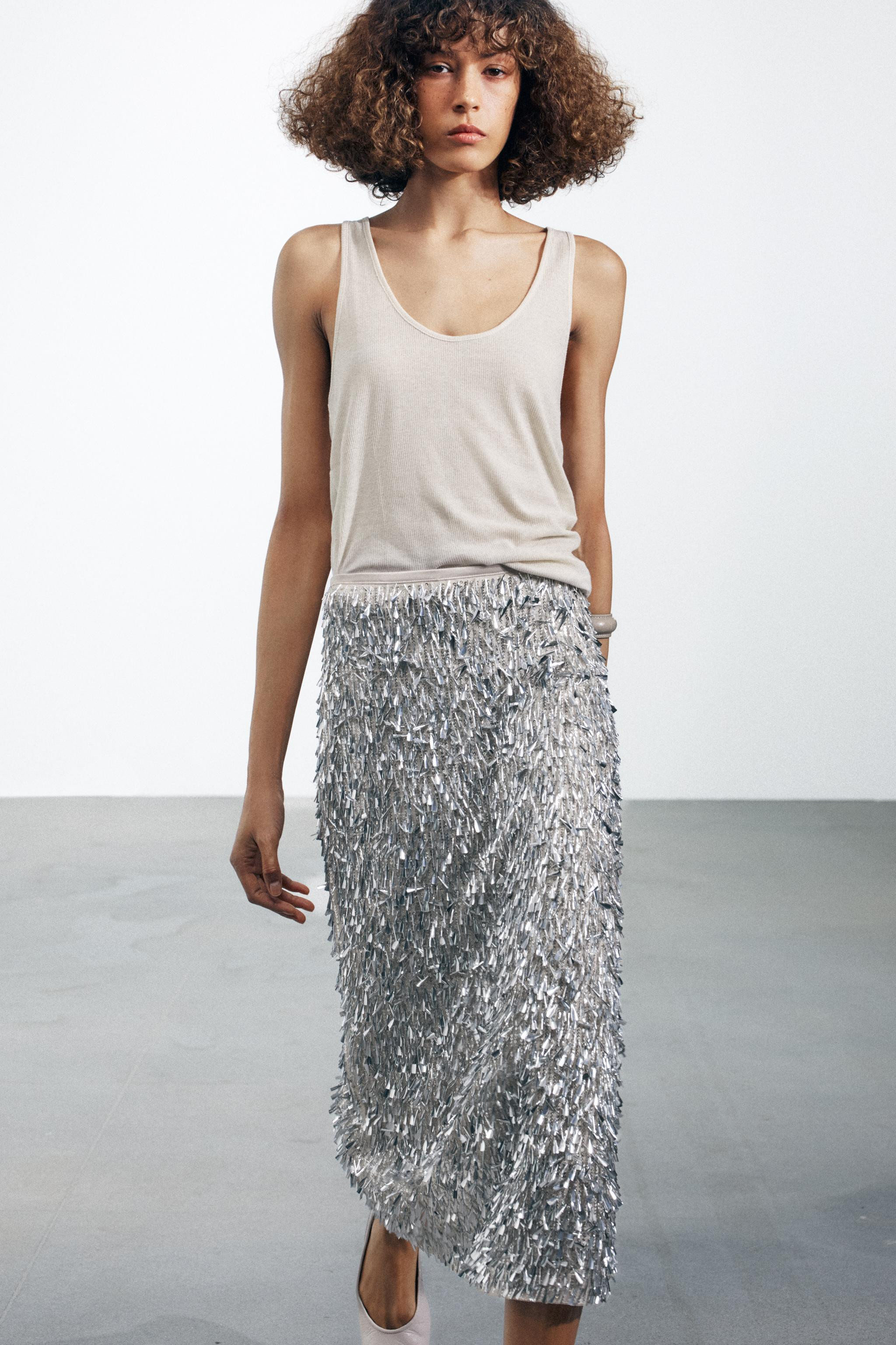 SEQUIN MIDI SKIRT | Zara US