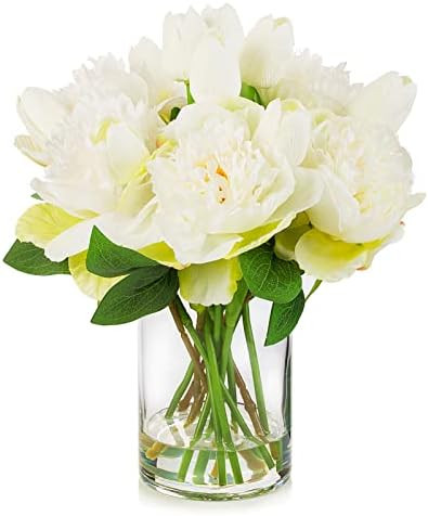 ENOVA FLORAL Artificial Flower Arrangement with Vase, Faux Flower in Vase, Mixed Artificial Real ... | Amazon (US)