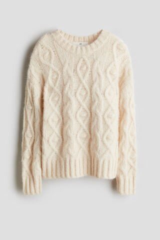 H & M - Loose-Fit Cable-Knit Sweater - Beige | H&M (US + CA)
