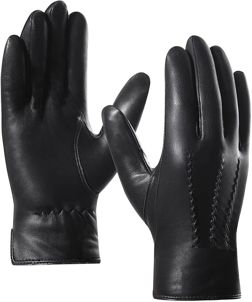 Harssidanzar Mens Luxury Italian Sheepskin Leather Gloves Wool Lined | Amazon (CA)
