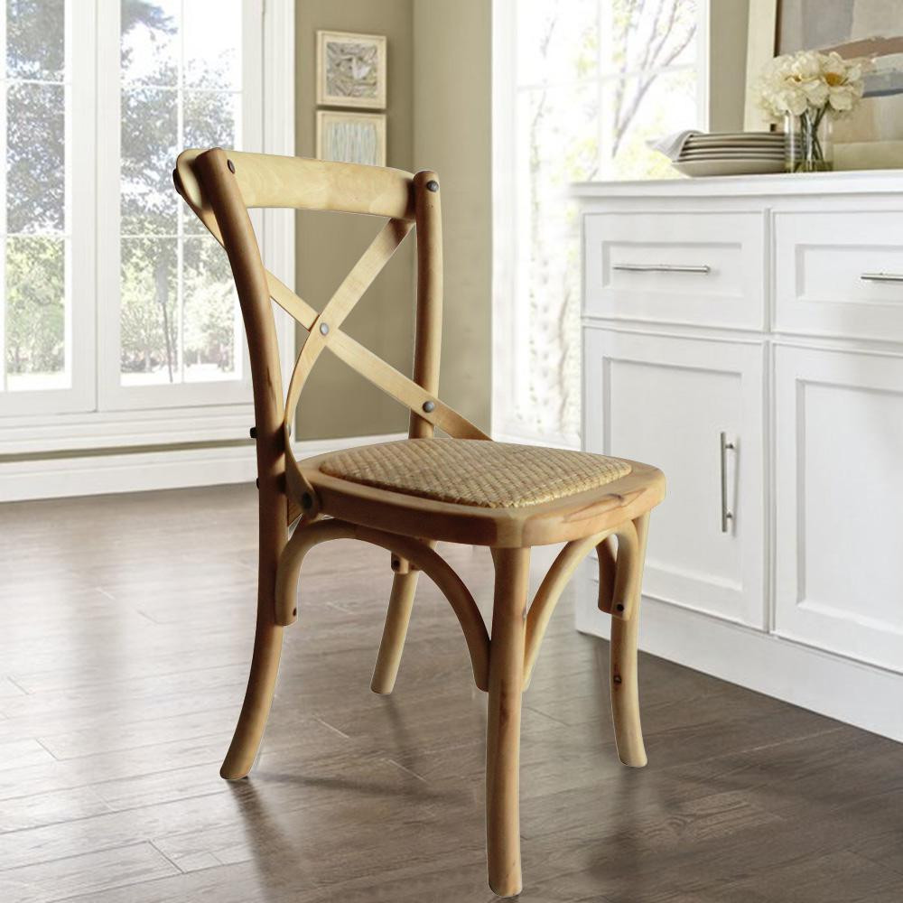 Children's X Back Natural Dining Chair (Set of 1) | The Home Depot