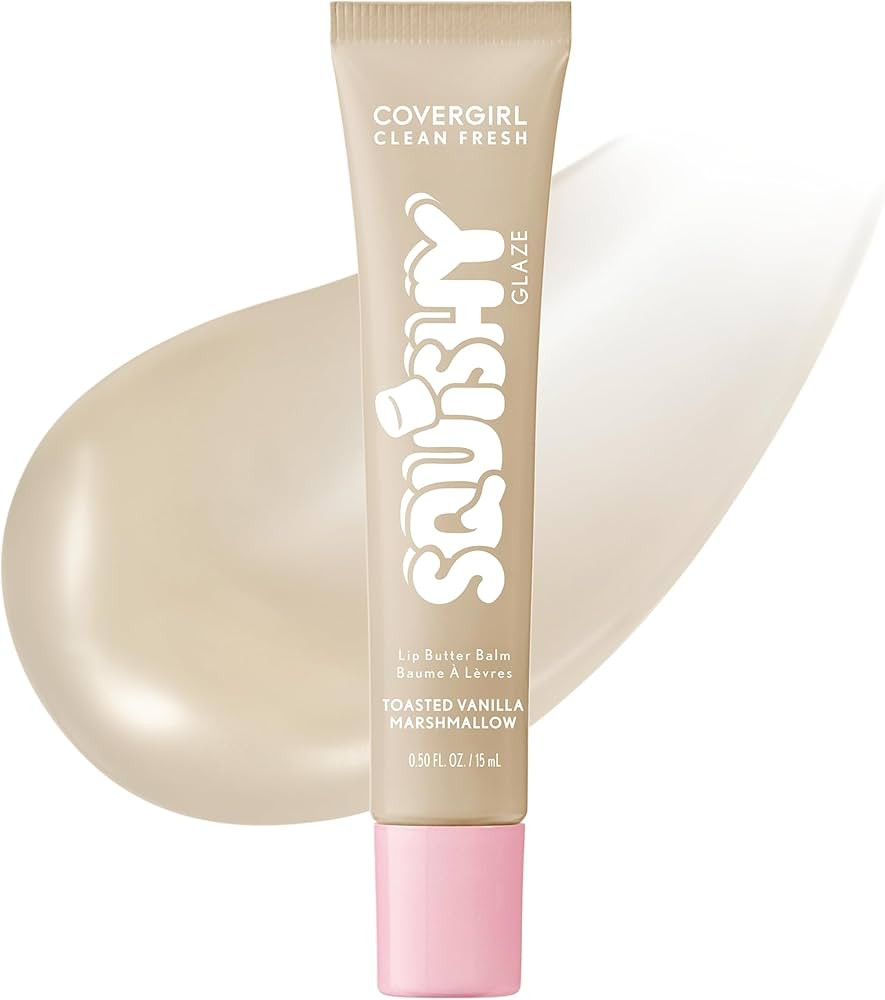 COVERGIRL Clean Fresh Squishy Glaze Lip Butter Balm, Flavored, Non-Sticky, with Vitamin E & Shea ... | Amazon (US)