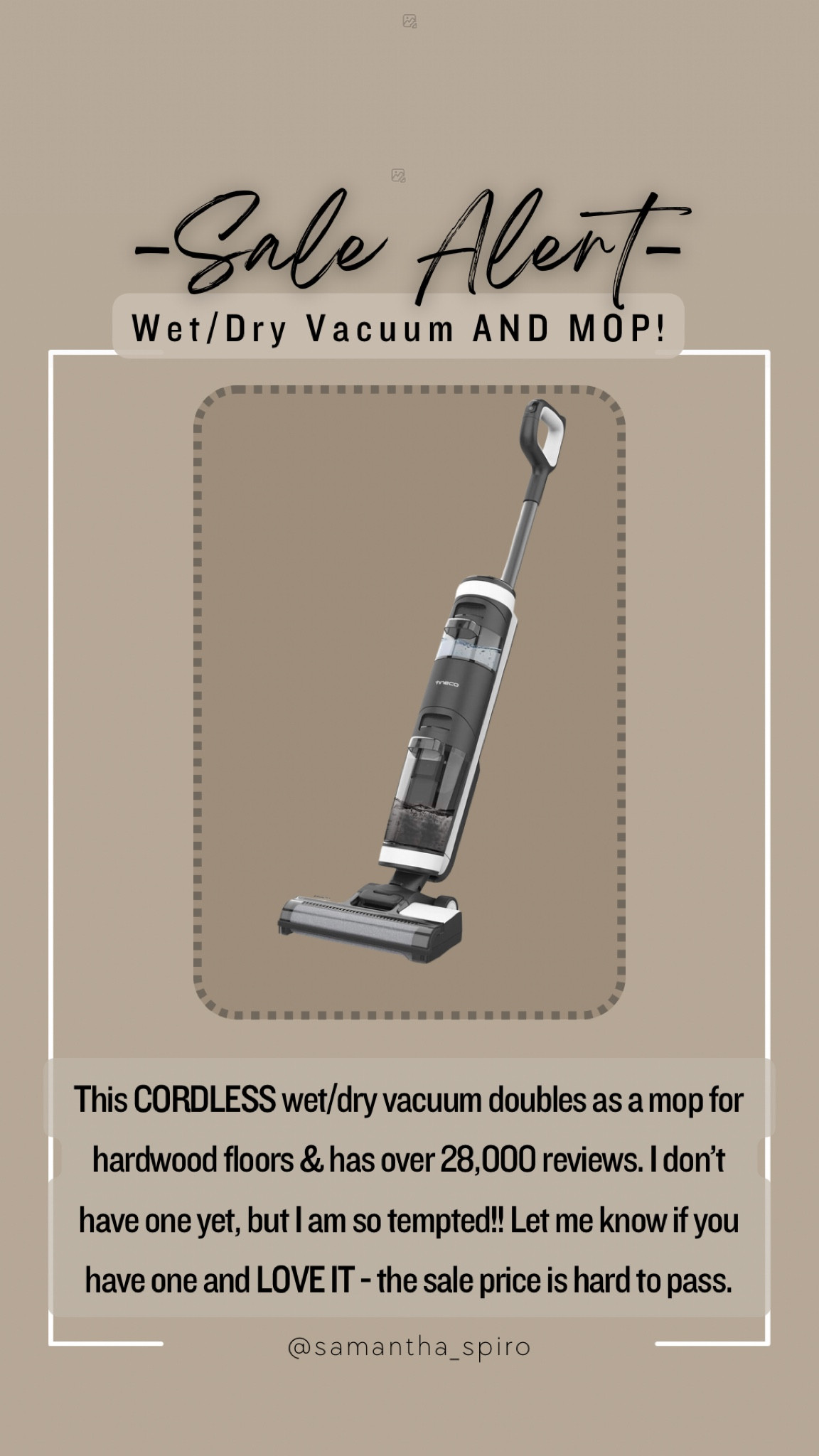I want one!! I feel like this is a necessity with young kids if you have hardwood floors. It has over 28,000 reviews for a reason. Grab one now while it’s one sale - $120 off with clickable coupon! 
#amazonspringsale #amazon #vacuum #cleanfloors #mop

#LTKhome #LTKsalealert