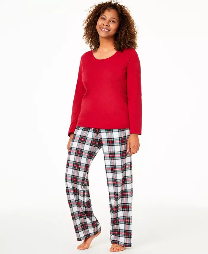 Family Pajamas Matching Women's Mix It Stewart Plaid Family Pajama Set, Created for Macy's & Revi... | Macys (US)