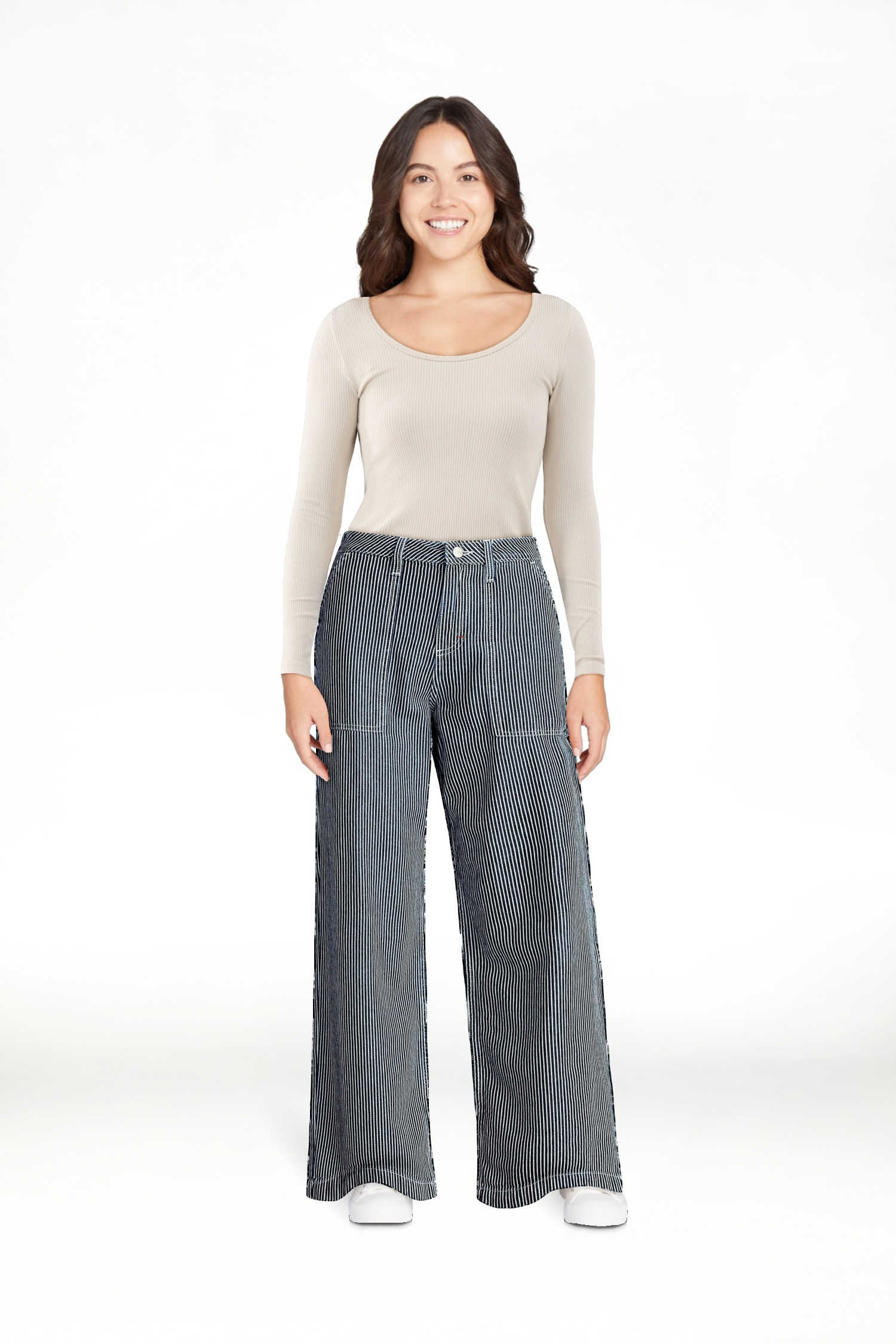 Kacey Lee Women's Mid Rise Loose Carpenter Jeans, Sizes 0-18 | Walmart (US)