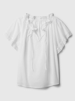 Splitneck Lace Top | Gap Factory