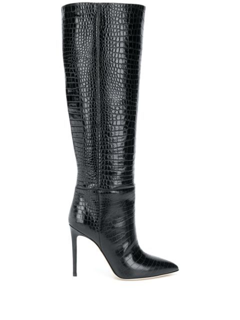 105mm crocodile-effect leather boots | Farfetch (US)