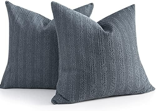 Amazon.com: Cocoploceus Set of 2 Euro Sham Pillow Covers 26"x26" Cotton Euro Pillow Shams,Stone W... | Amazon (US)