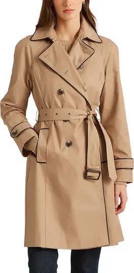 Lauren Ralph Lauren Belted Double Breasted Trench Coat | Nordstrom | Nordstrom