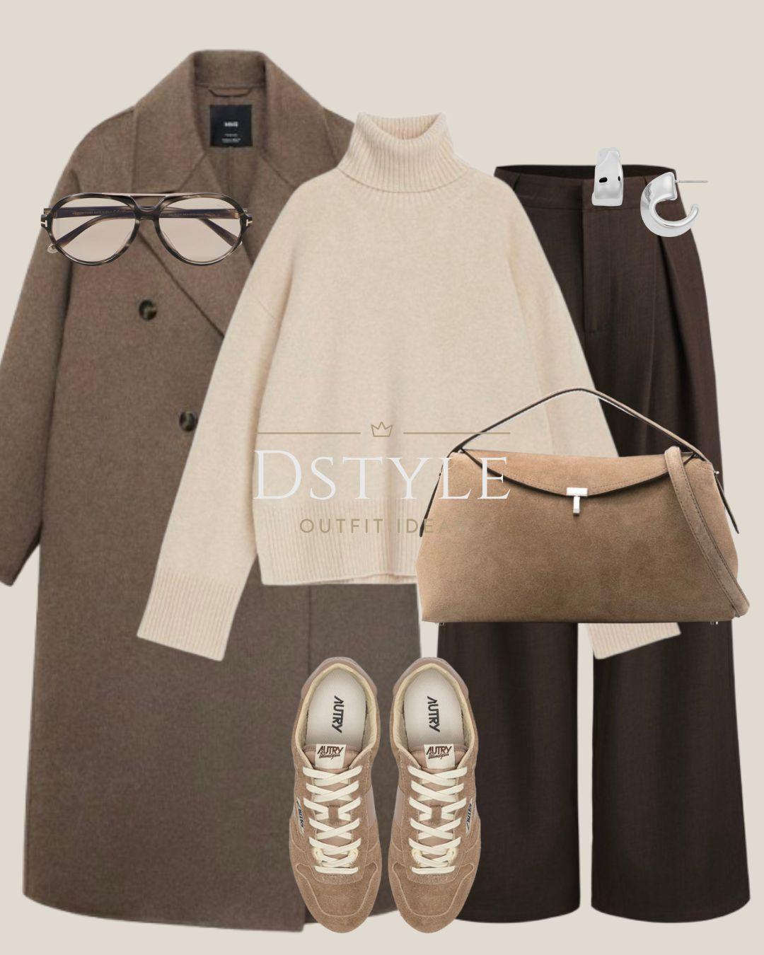 If you love rich textures and effortless style, this monochromatic look is for you! I'm absolutely obsessed with this palette of taupe, cream, and chocolate brown. The secret is layering: a beautifully tailored wool coat over a soft cashmere turtleneck. It feels polished but is still incredibly comfortable thanks to the relaxed wide-leg trousers and chic suede sneakers.

#elevatedbasics #cozyoutfit #falllayers #neutralpalette #everydaychic #turtlenecksweater #casualstyle 

 

#LTKStyleTip #LTKShoeCrush #LTKItBag