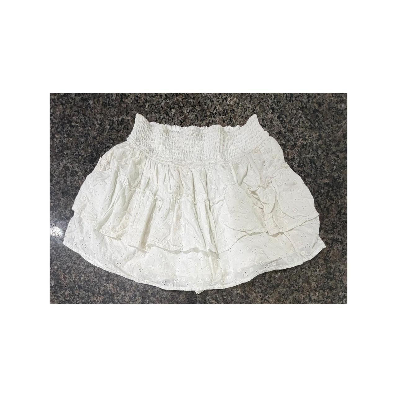 Hollister Co. Women's Mini Skirt - White | Depop US