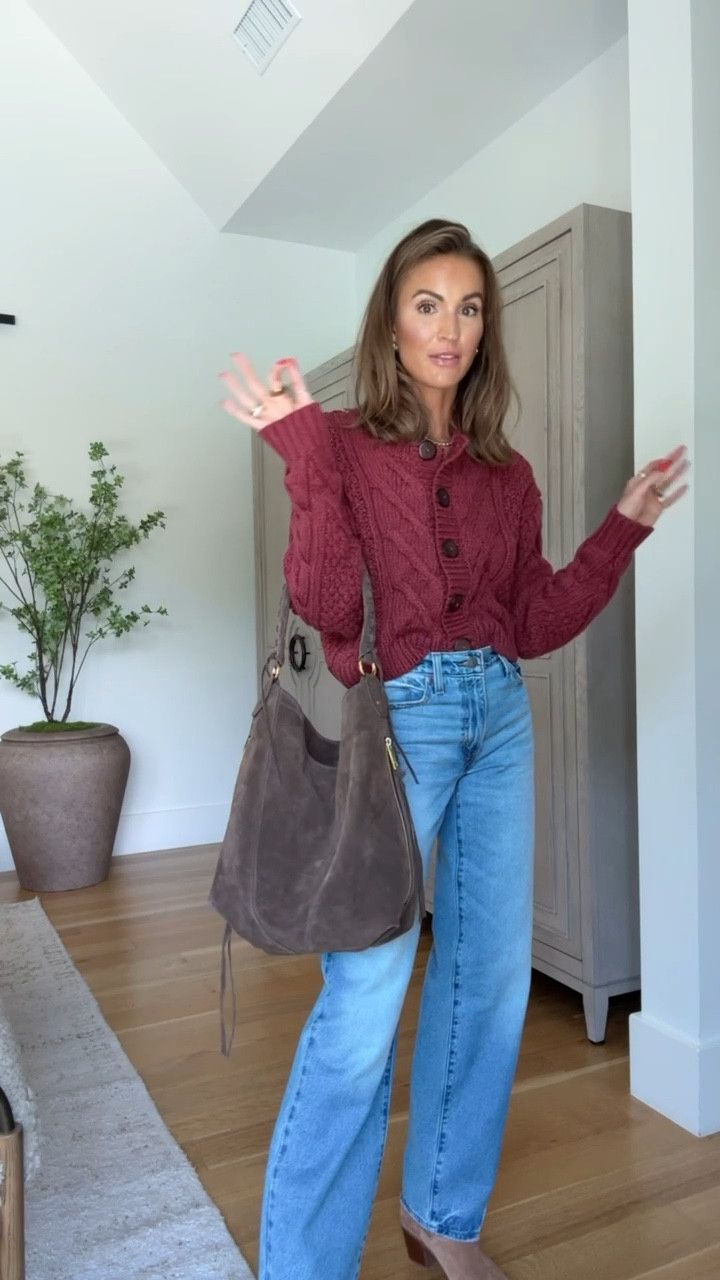 obsessed with this under $100 cardigan! 🤎❤️ + this is the ONLY bag i got during the sale and it’s 100% worth the splurge! #nsale 

#LTKStyleTip #LTKSeasonal #LTKSaleAlert