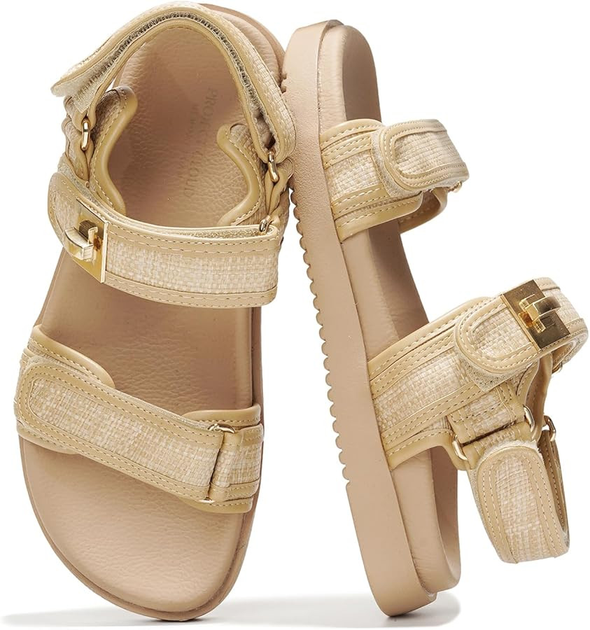 Project Cloud Genuine Leather Platform Sandals Women Footwear - Comfortable and Adjustable Strapp... | Amazon (US)