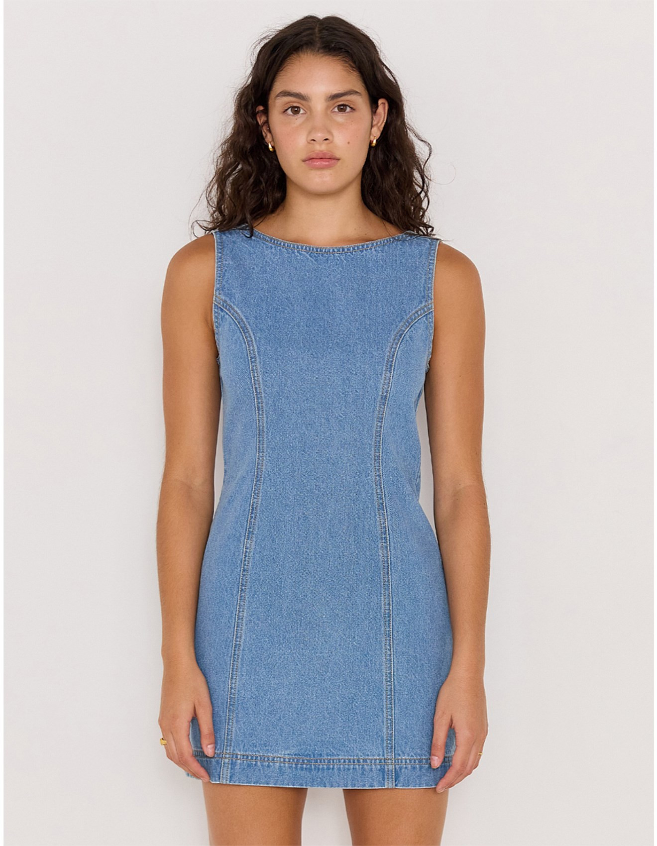 MILES DENIM MINI DRESS | David Jones (Australia & New Zealand)