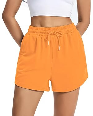 Women's Sweat Shorts Comfy Lounge Running Shorts Gym Summer Casual High Waisted Athletic Shorts w... | Amazon (US)